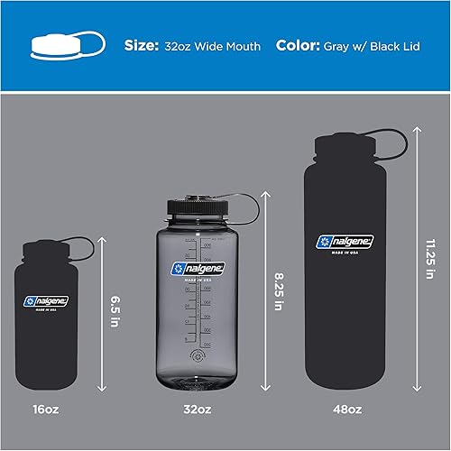 Miniatura 113 de Nalgene Sustain - Botella de agua de Tritan sin bisfenol A hecha con un 50 % de material derivado de restos de plástico, 32 fl oz, boca ancha