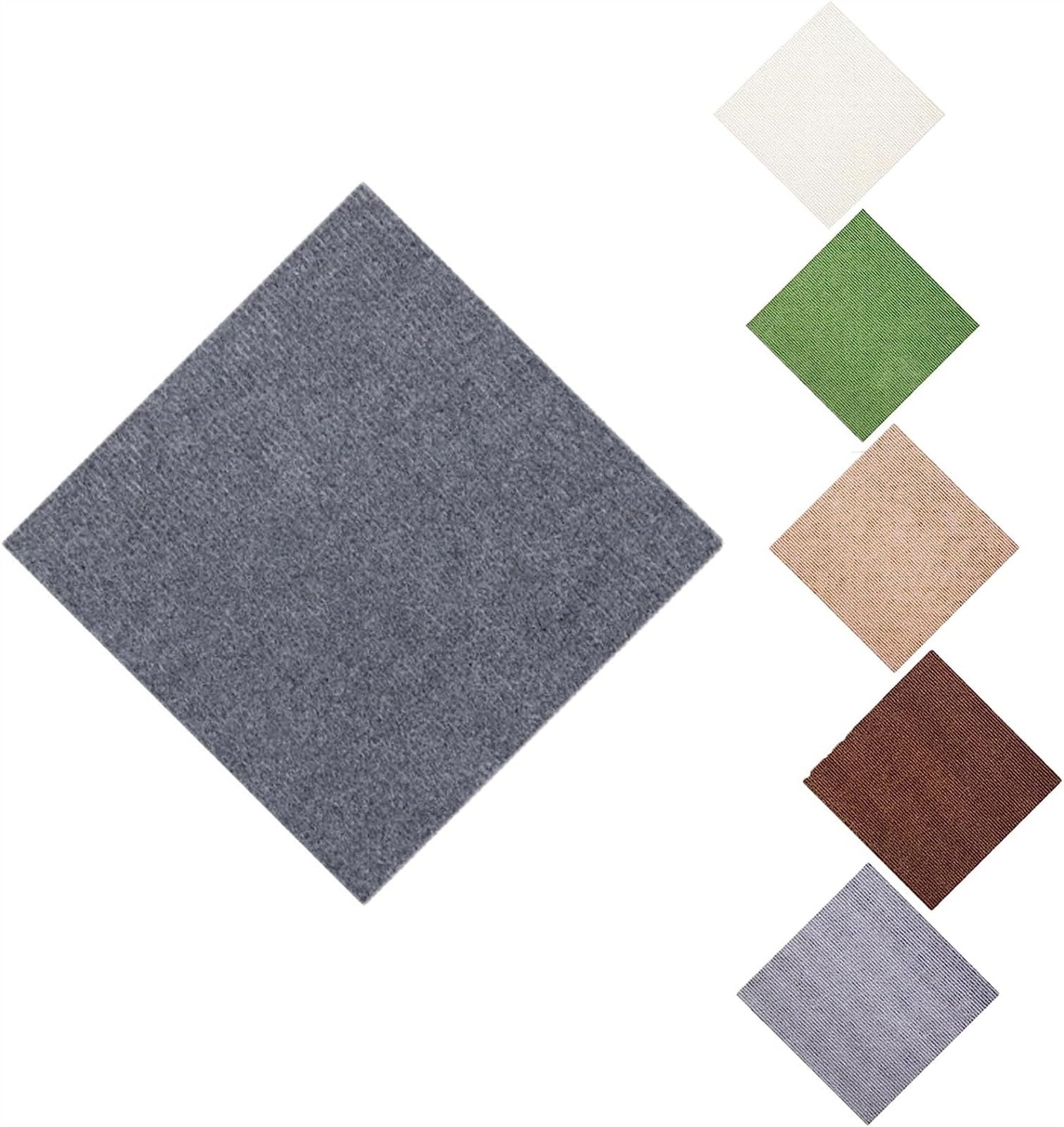 Cxvhsertwr Dark Gray Carpet Squares, 10Pcs Non-Slip Commercial Residential Splicing Carpet Tile Peel And(,20X20in)