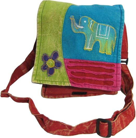 Himalayan Handmade Unisex Casual Patchwork Owl Embroidered Sling Shoulder Crossbody Hobo Bag main image 0