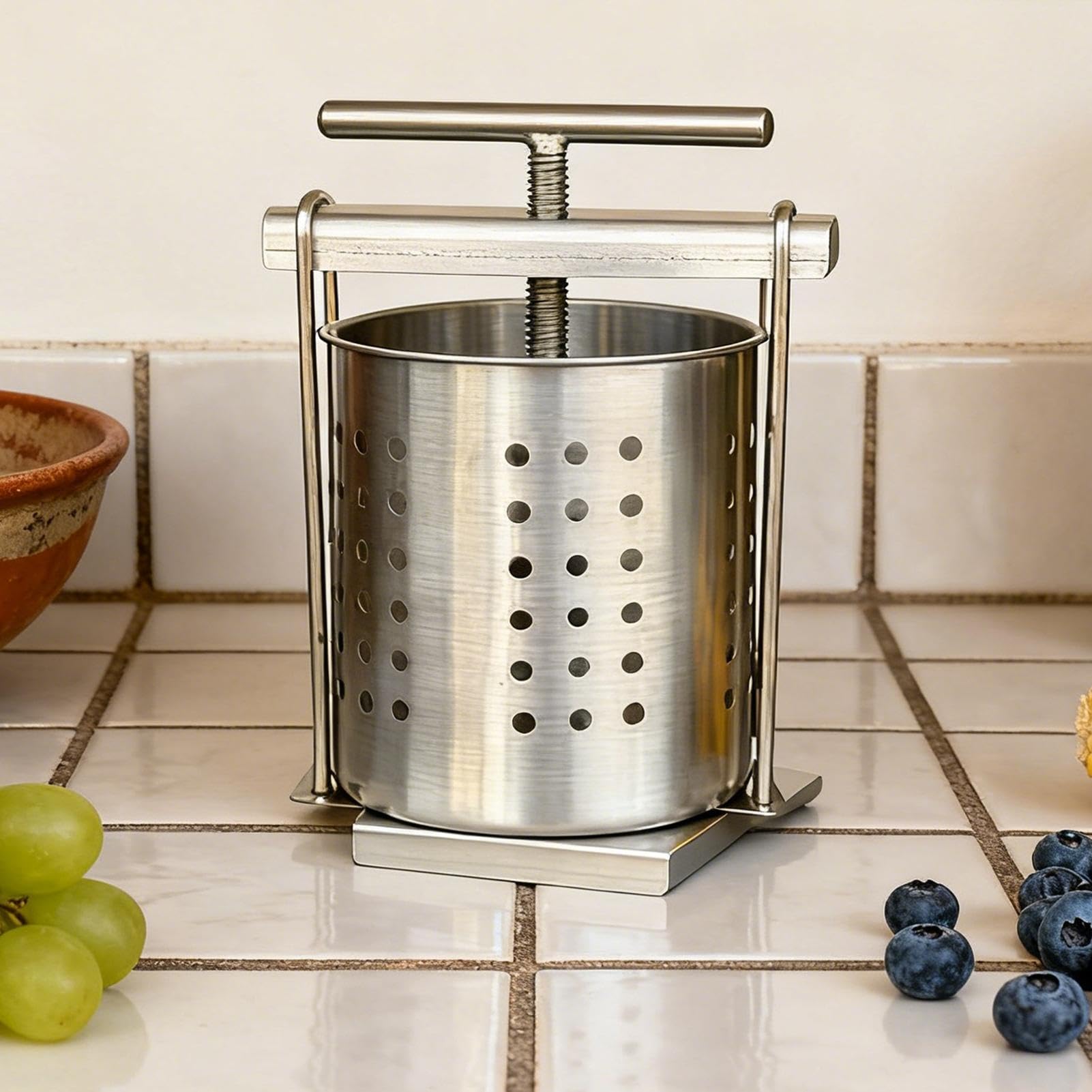 Torchio Da Frutta E Vino In Acciaio Spremiverdure 2,5 L