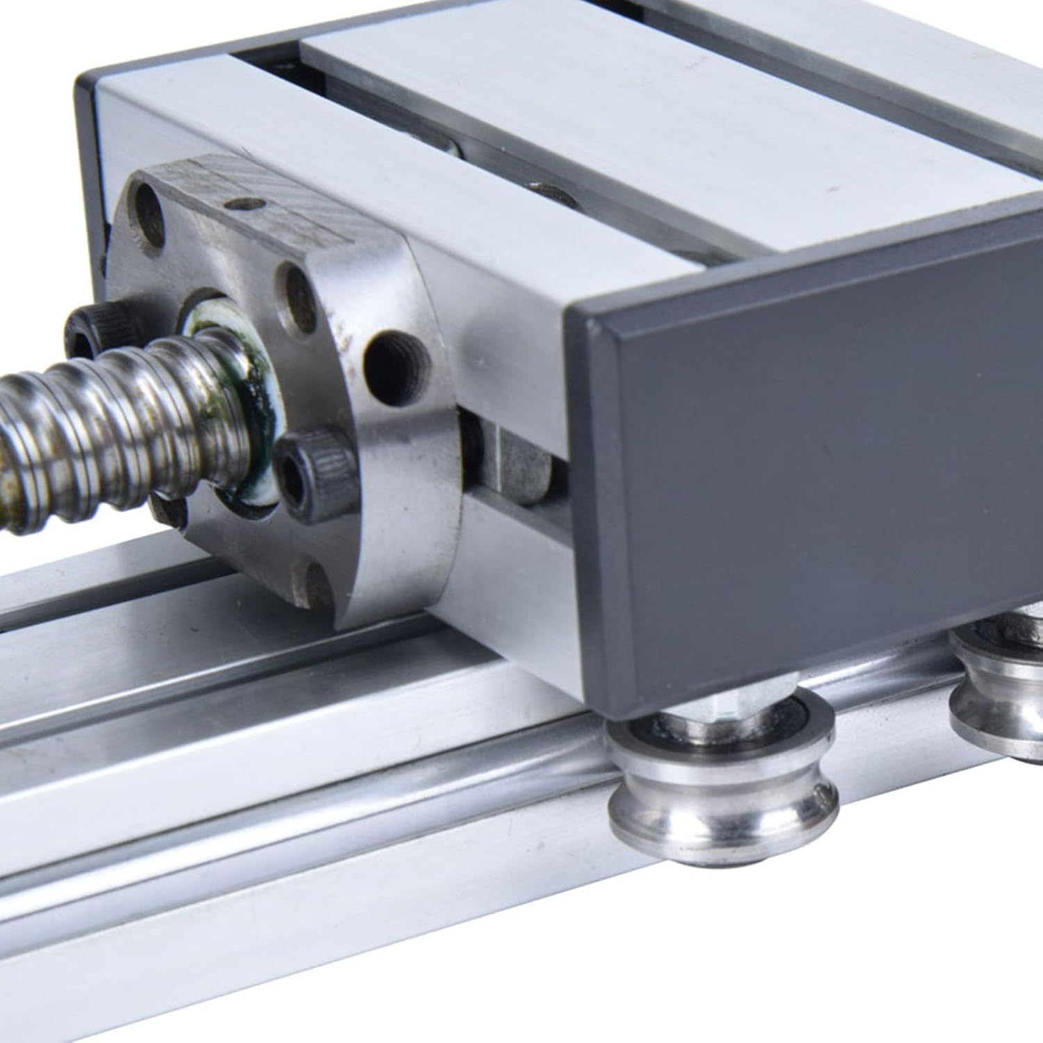 100mm Stroke Single Shaft Ball Screw Linear Guide Rail, Aluminum Alloy CNC Linear Guide Stage Actuator with 42 Motor (The Effective Range of Screw 1610 is 100mm)