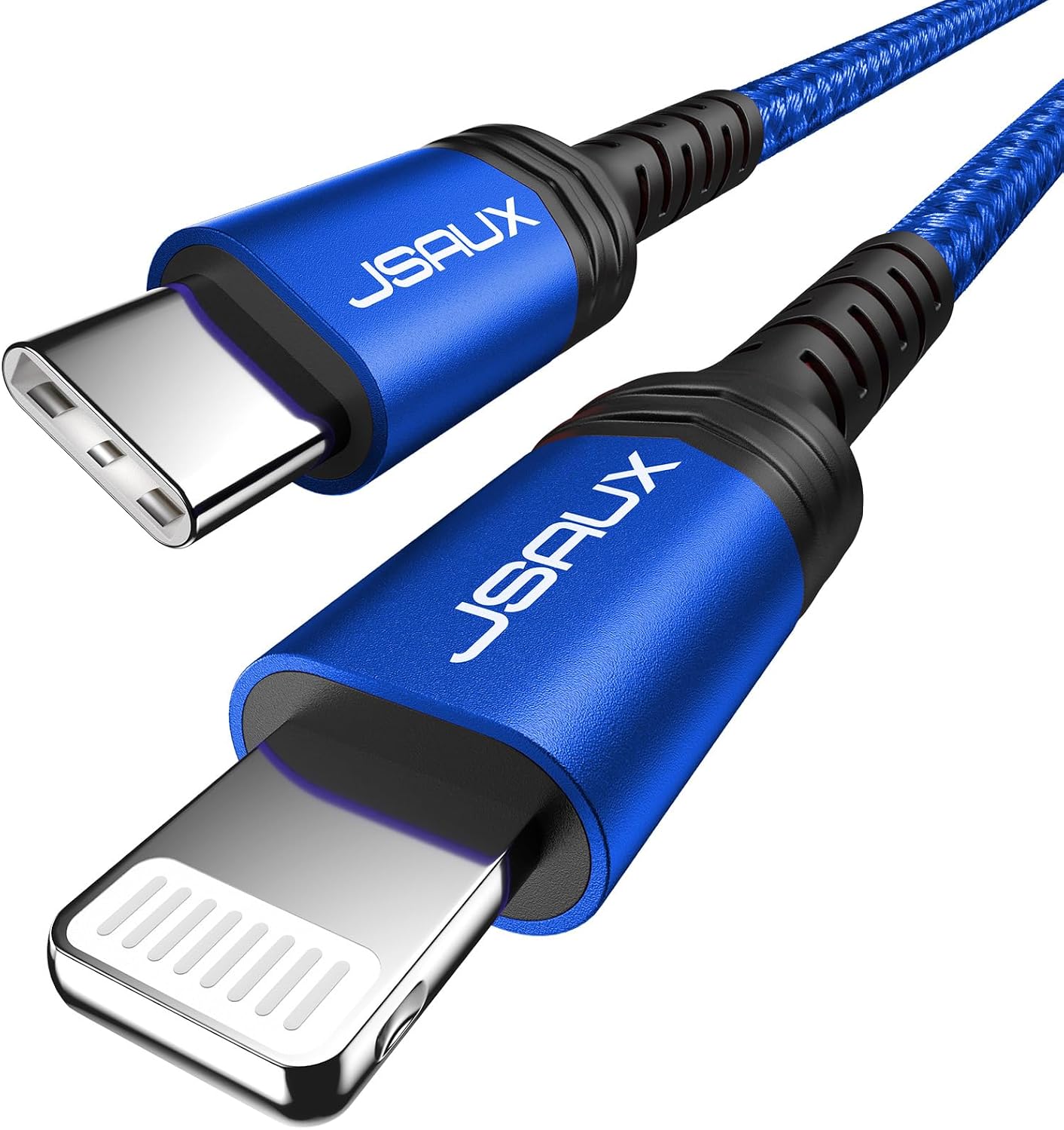 JSAUX USB C to Lightning Cable 6FT, [Apple MFi Certified] USB C iPhone Cable Fast Charging for iPhone 14/14 Plus/14 Pro/14 Pro Max/13/13 Mini/13 Pro/13 Pro Max/12 Pro Max/11/SE/XS - Blue