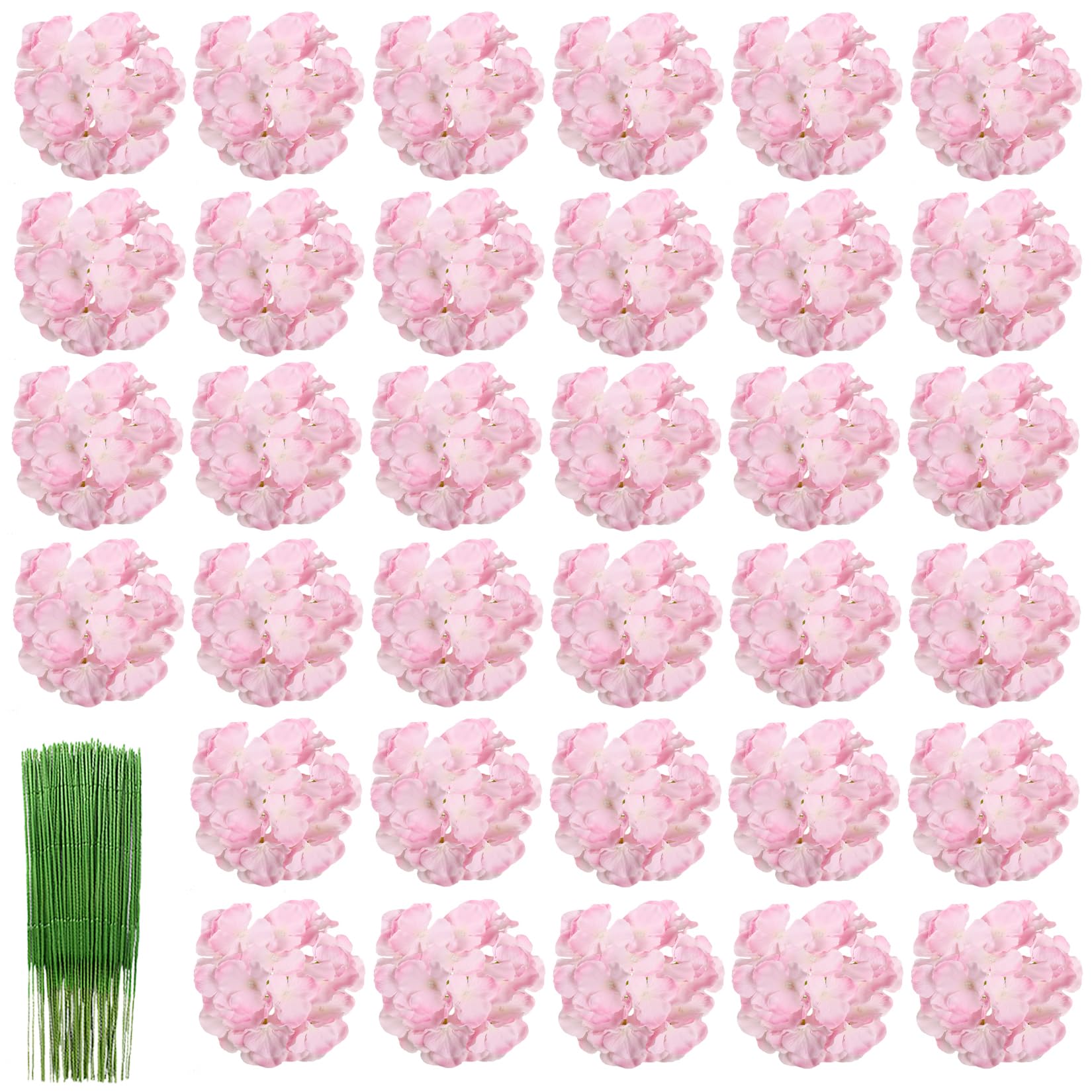 Hortensia artificiel en soie rose foncé idéal pour la décoration de table de mariage champêtre