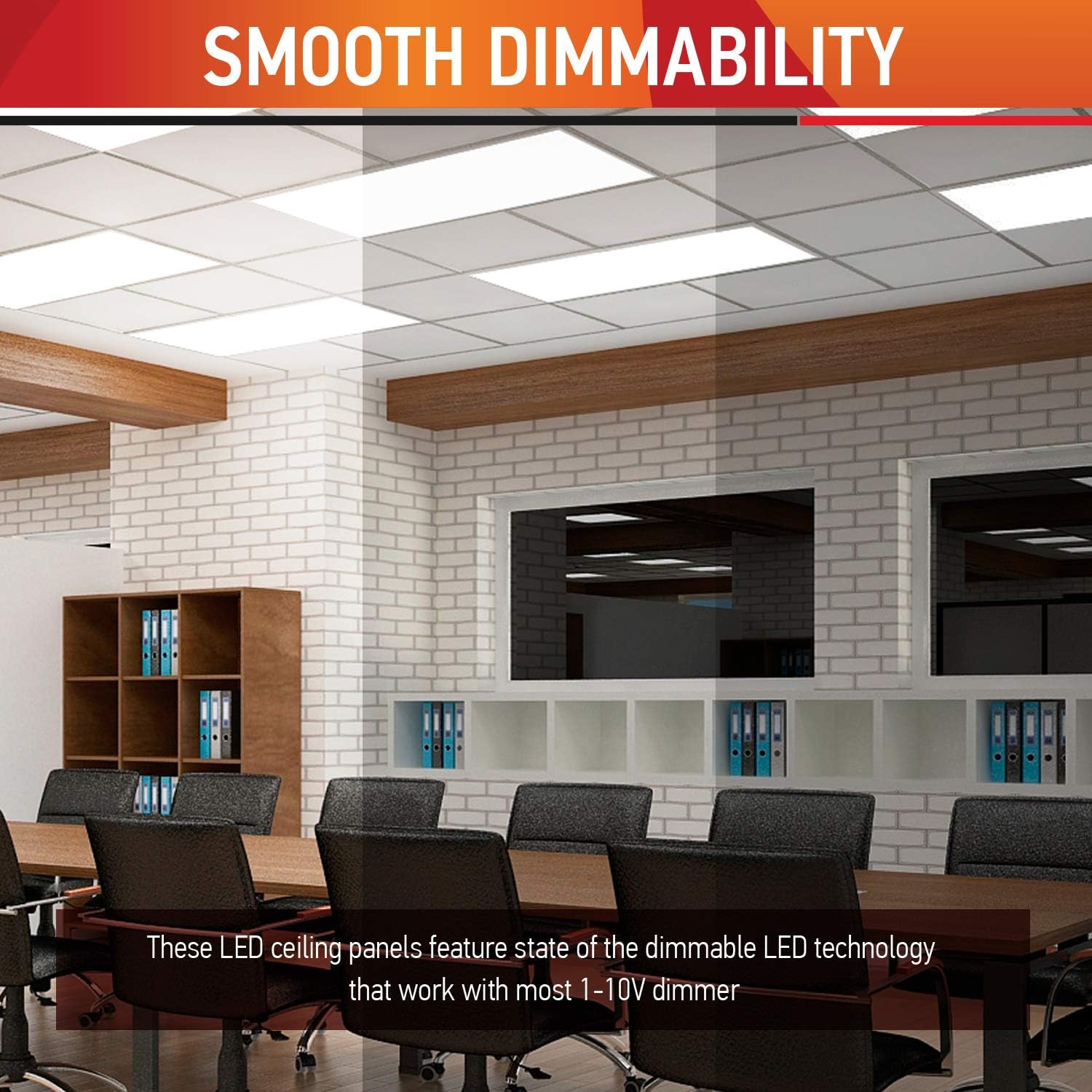 Super Deal Product OSTWIN 2x4 FT LED Flat Panel Light, 1-10V Dimmable, LED Troffer Panel 40W, 5000K (Daylight) 5000LM, Recessed Back-Lit Drop Ceiling Light 100V-277V, Thin Design PMMA Lens IC Rated ETL Listed 4-Pack