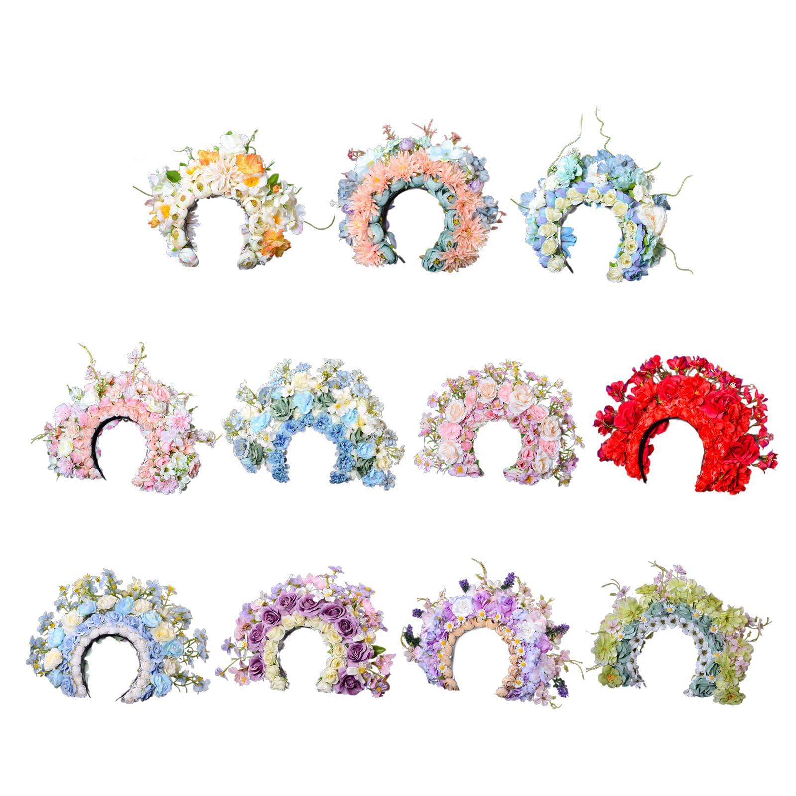 Ghirlande da sposa floreali fascia floreale corona spiaggia fascia per capelli ragazze accessorio per capelli donna testa cerchio puntelli