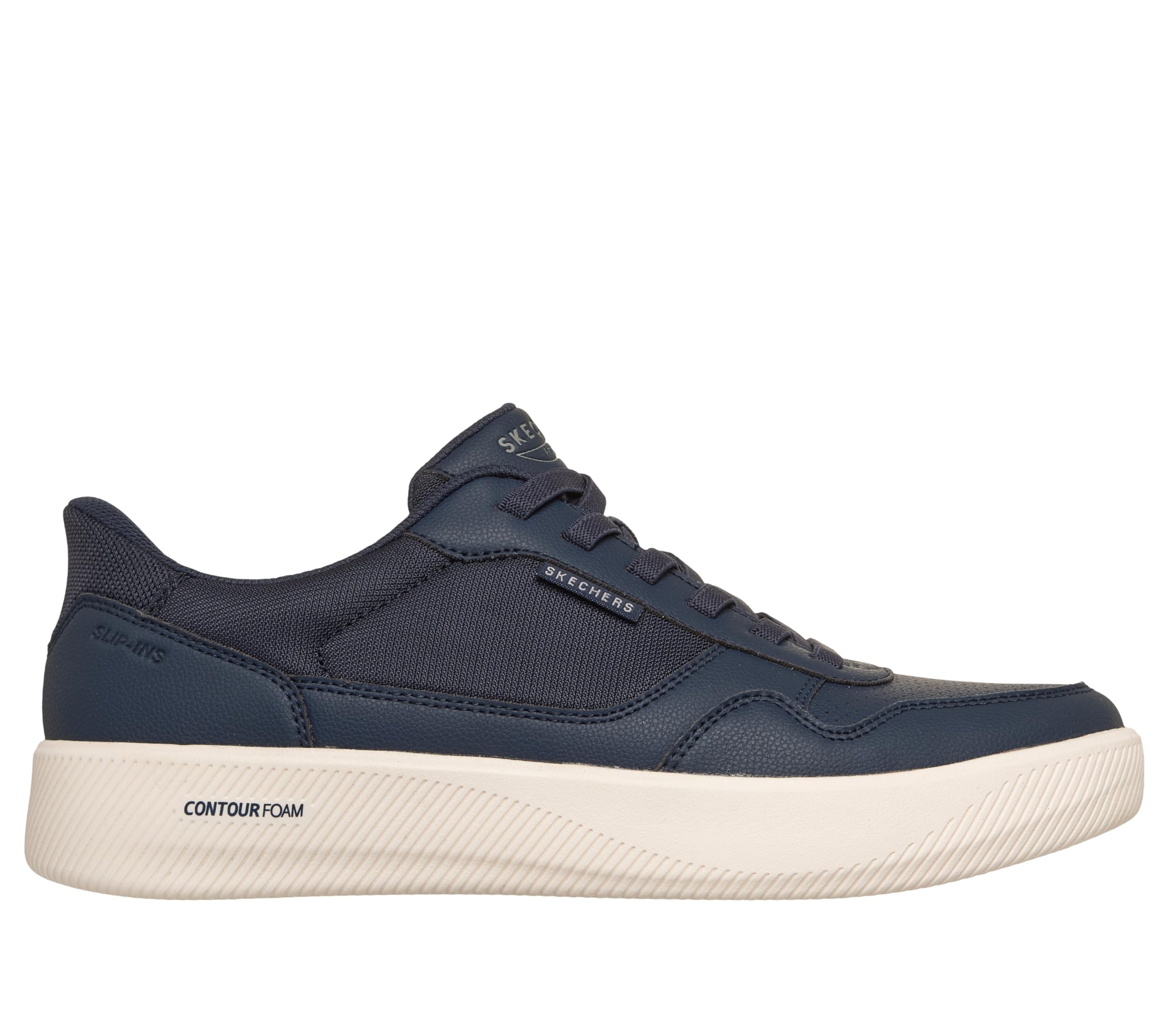 Skechers Herren Arch FIT Court Break KOMFORTABEL Trainer, Navy Duraleather/Mesh, 46 EU – Ansicht 4