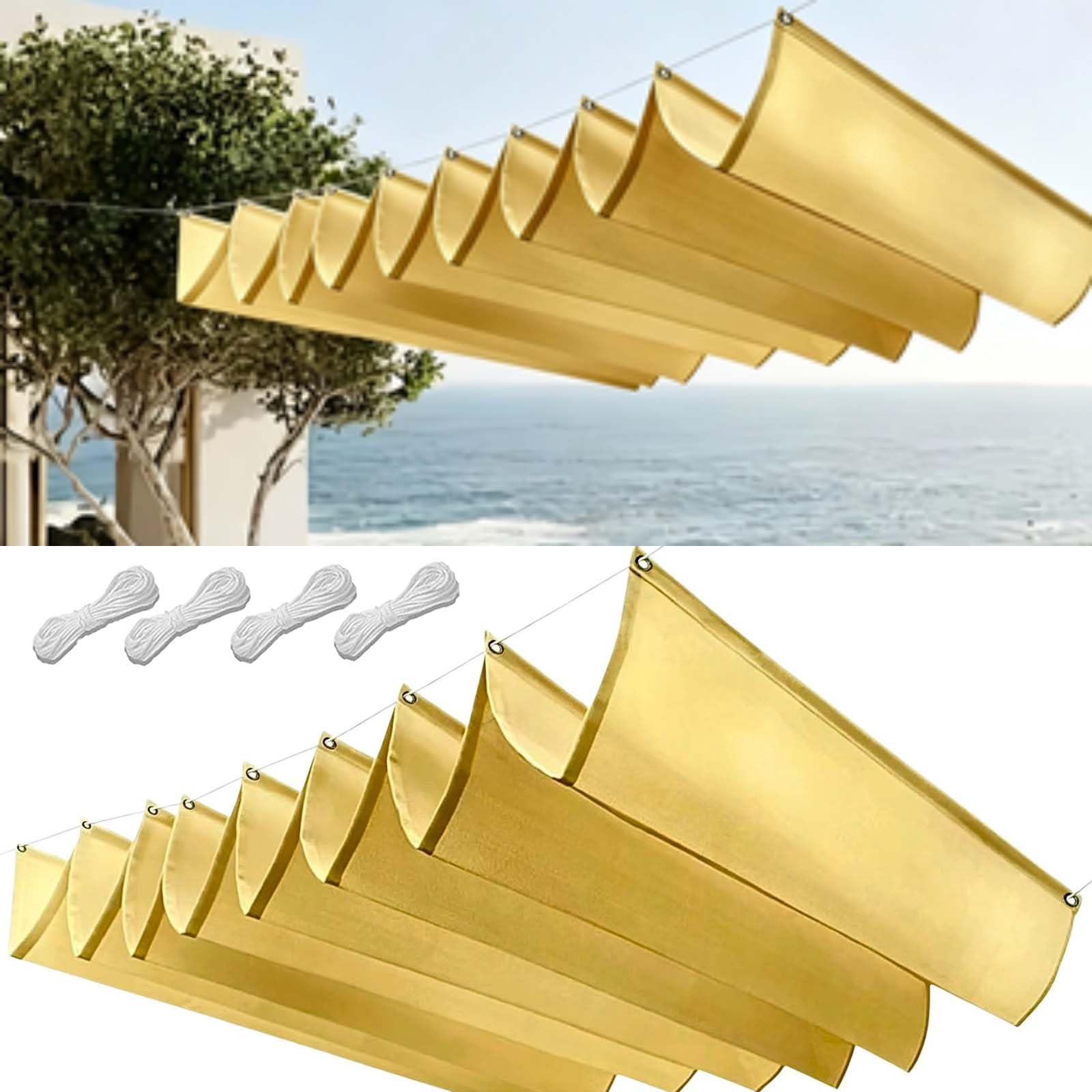 Voile d'ombrage rétractable avec protection UV 98% et toile indéchirable