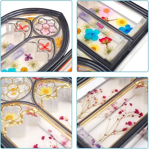 Miniatura 4 de Zayookey Moldes epoxi, caja de almacenamiento para ventana de iglesia, molde de silicona, jabonera, moldes de resina, molde para bandeja de baratija