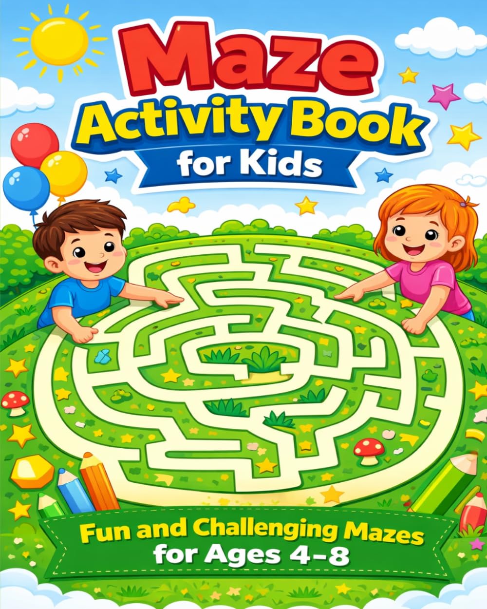 Maze Activity Book for Kids: Fun and Challenging Mazes for Ages 4–8
