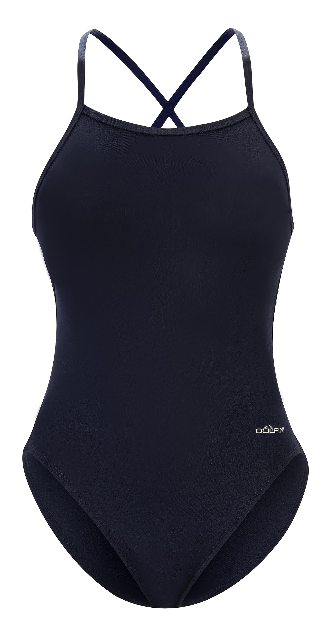 Dolfin Basic Damen-Badeanzug mit Schnürung am Rücken, Einteiler für Training, Sport und Fitness