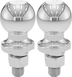 CURT 40003 Chrome Trailer Hitch Ball, 3,500 lbs, 2-Inch Diameter, 3/4 x 1-3/4-Inch Shank, Universal Fit (Pack of 2)
