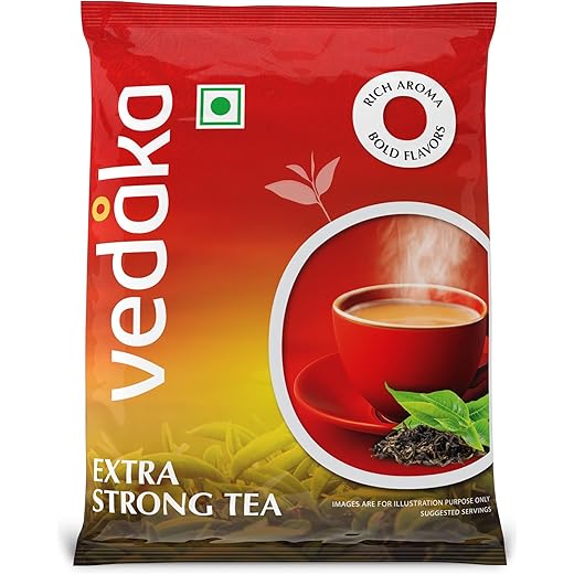Amazon Brand - Vedaka Extra Strong Tea Powder | 500 gram | Kadak Chai | Bold & Aromatic | Black Tea