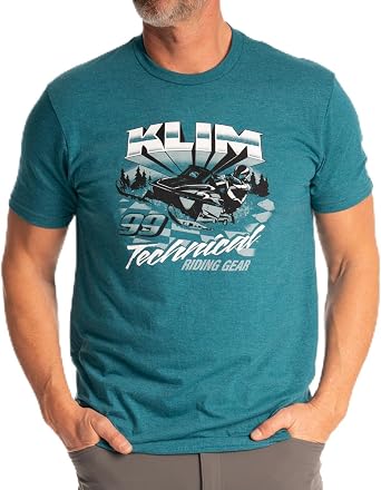 KLIM Mens Snowcrest Tri-Blend Short Sleeve Graphic T-Shirt