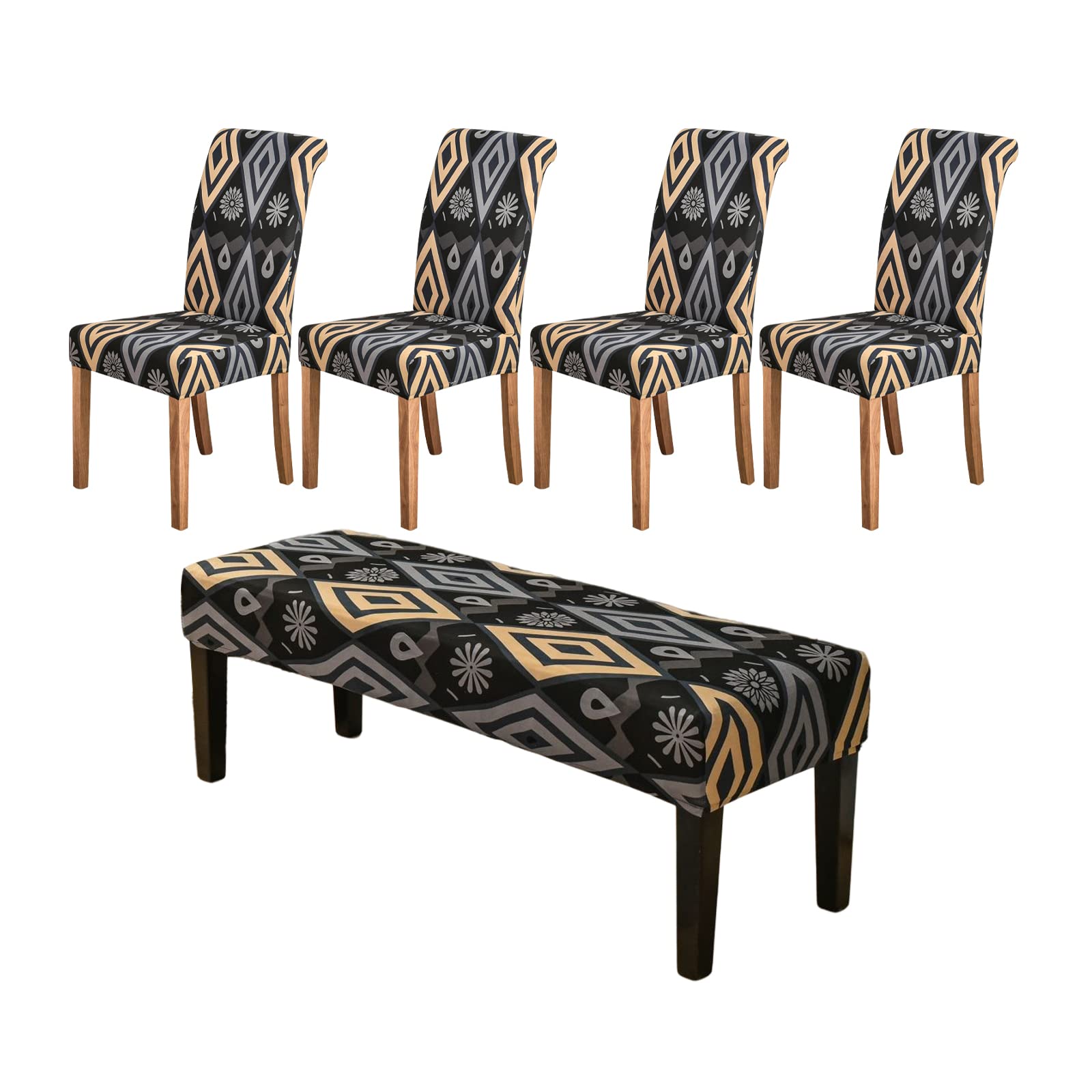 Dining Chair Covers Set - Parsons Chair Slipcover -18