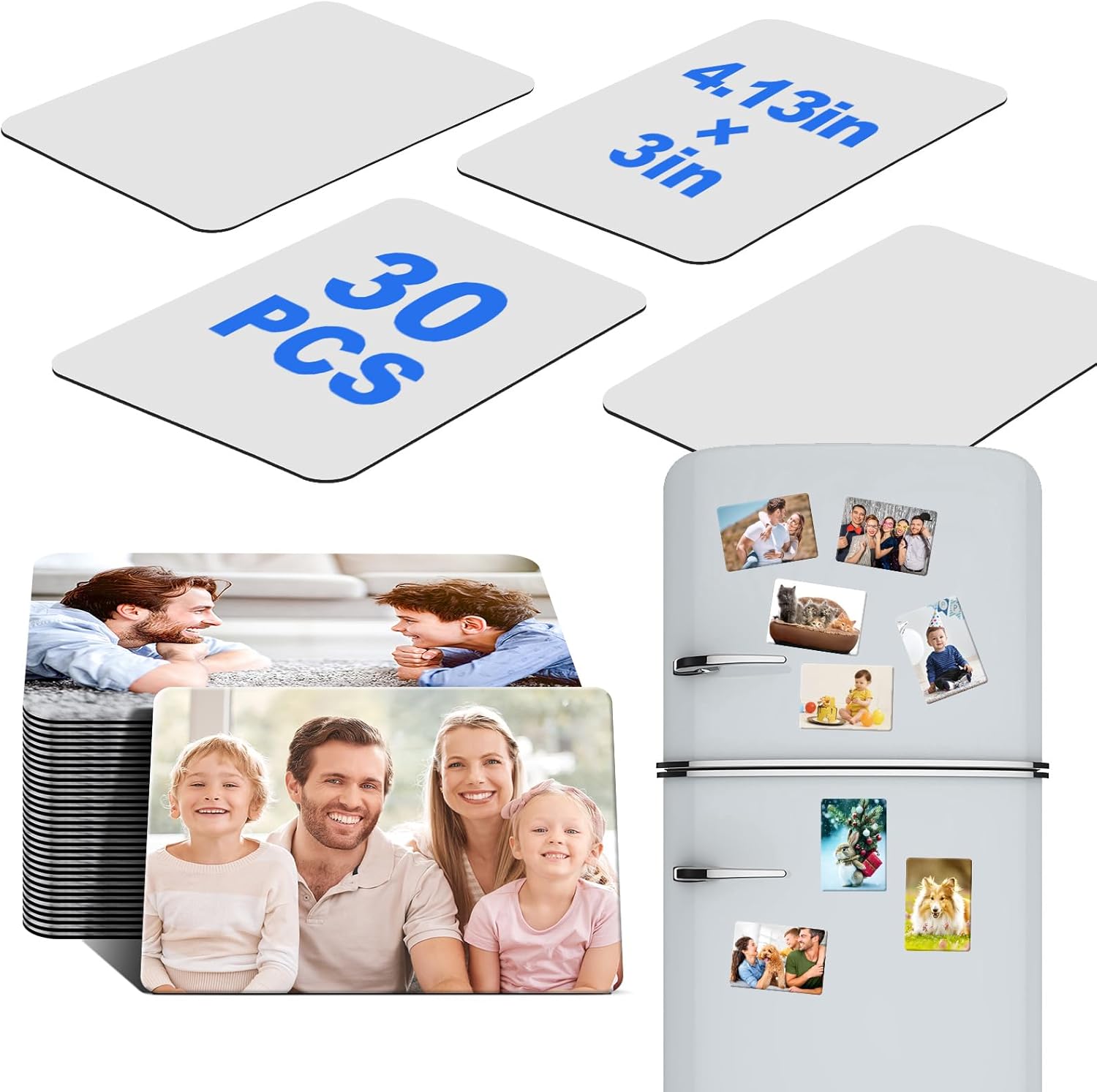 Guiqulai 30PCS Sublimation Blanks DIY Sublimation