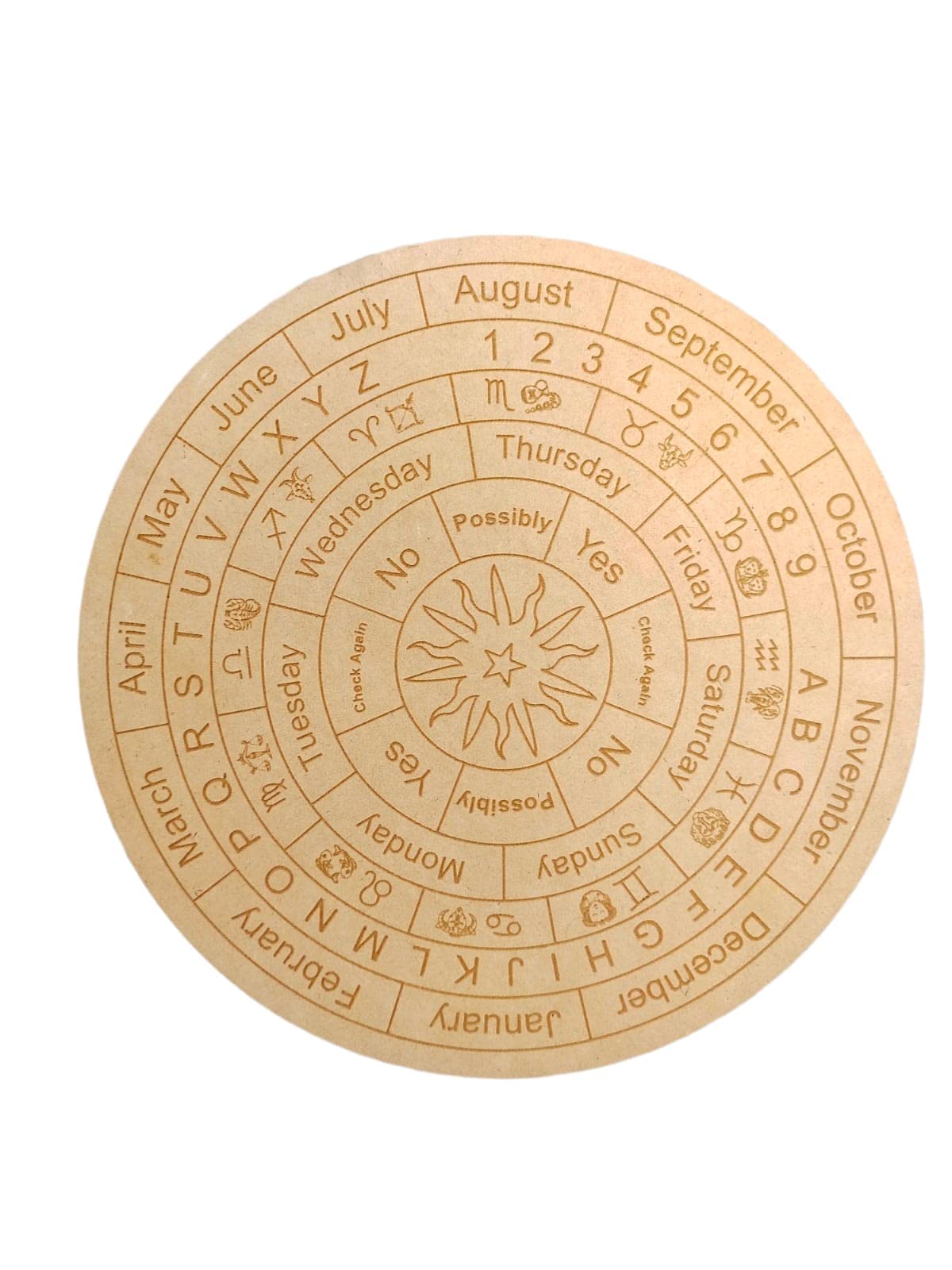 GEMTUB Handcrafted Star Pendulum Board Wooden Dowsing Board Divination Metaphysical Message Board for Witchcraft Round Shape ( Pack of 1, Size 12 inch) (12 inch) (B0B8W1HGDW) Amazon Price History, Amazon Price Tracker