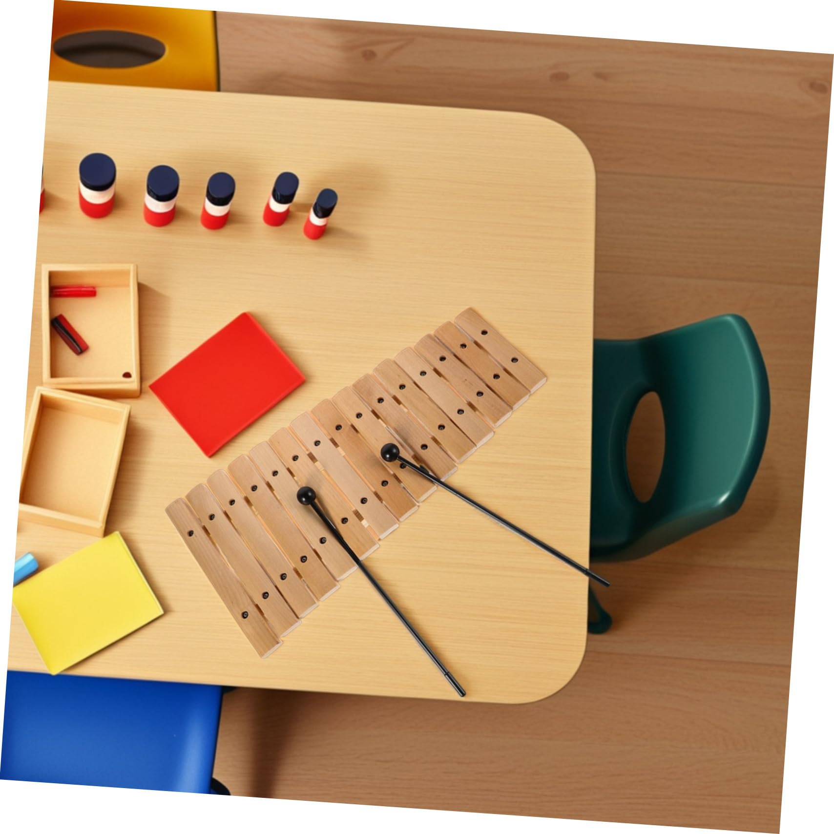 Xilofono Orff 15 Note in Legno e Plastica per Principianti | Gioco Educativo Musicale, Suono Ricco, per Casa e Scuola Materna, con Mazzuoli in Legno