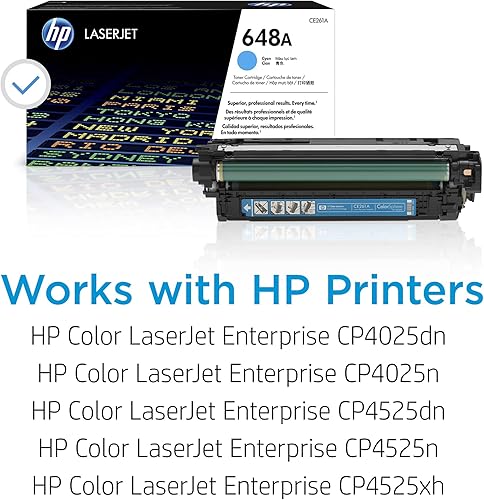 Miniatura 2 de HP Cartucho de tóner cian 648A | Funciona Color Laserjet Enterprise CP4025, CP4525 Series | CE261A