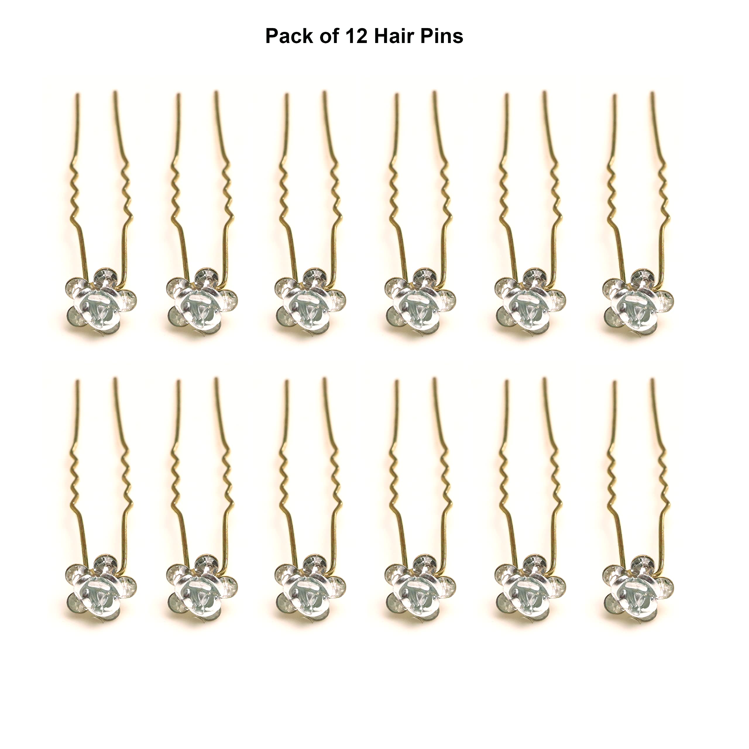 Juda Pins for Women and Girls (Set of 12) (Silver) 4