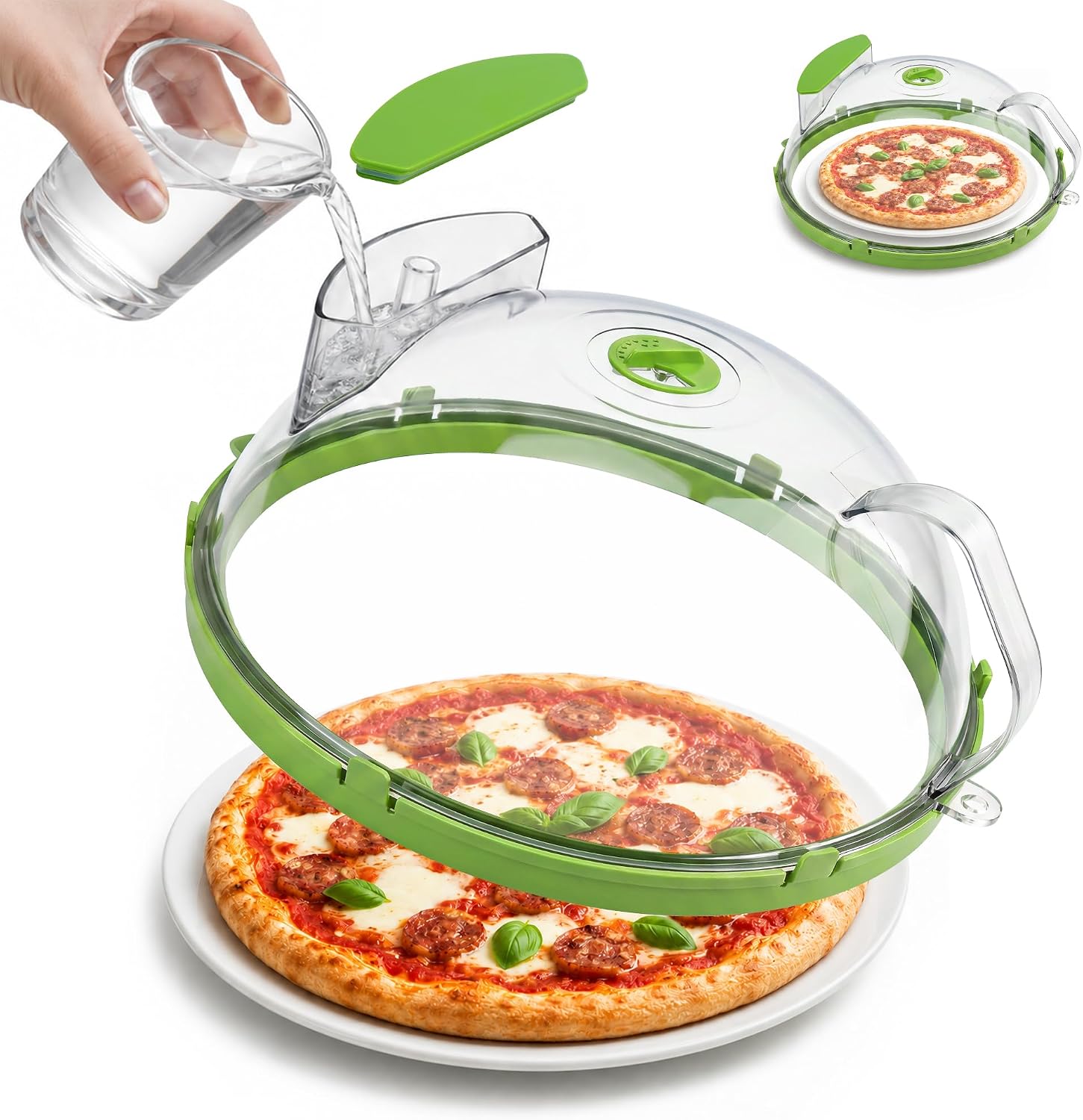 Microwave Splatter Cover with Steamer – Microwave Cover for Food with Handle, Clear Steam Microwave Cover, Splatter Guard for Microwave, Kitchen Essentials
