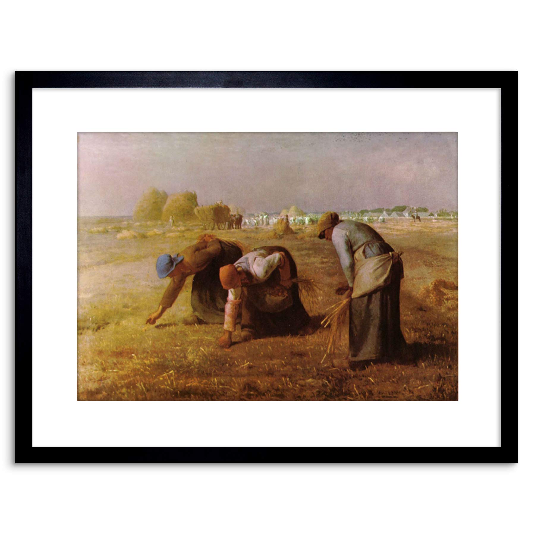 Amazon｜Painting Millet Les Glaneuses Gleaners Framed Wall Art