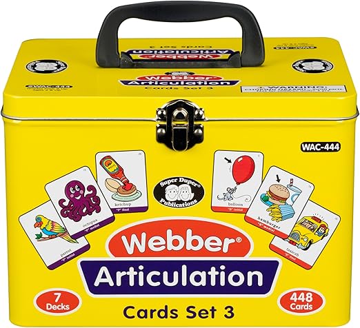 Super Duper Publications | Set of 7 Webber® Articulation Card Decks with Animal Artic Pairs (Bundle Set 3) | Educational Learning Resource for Children
