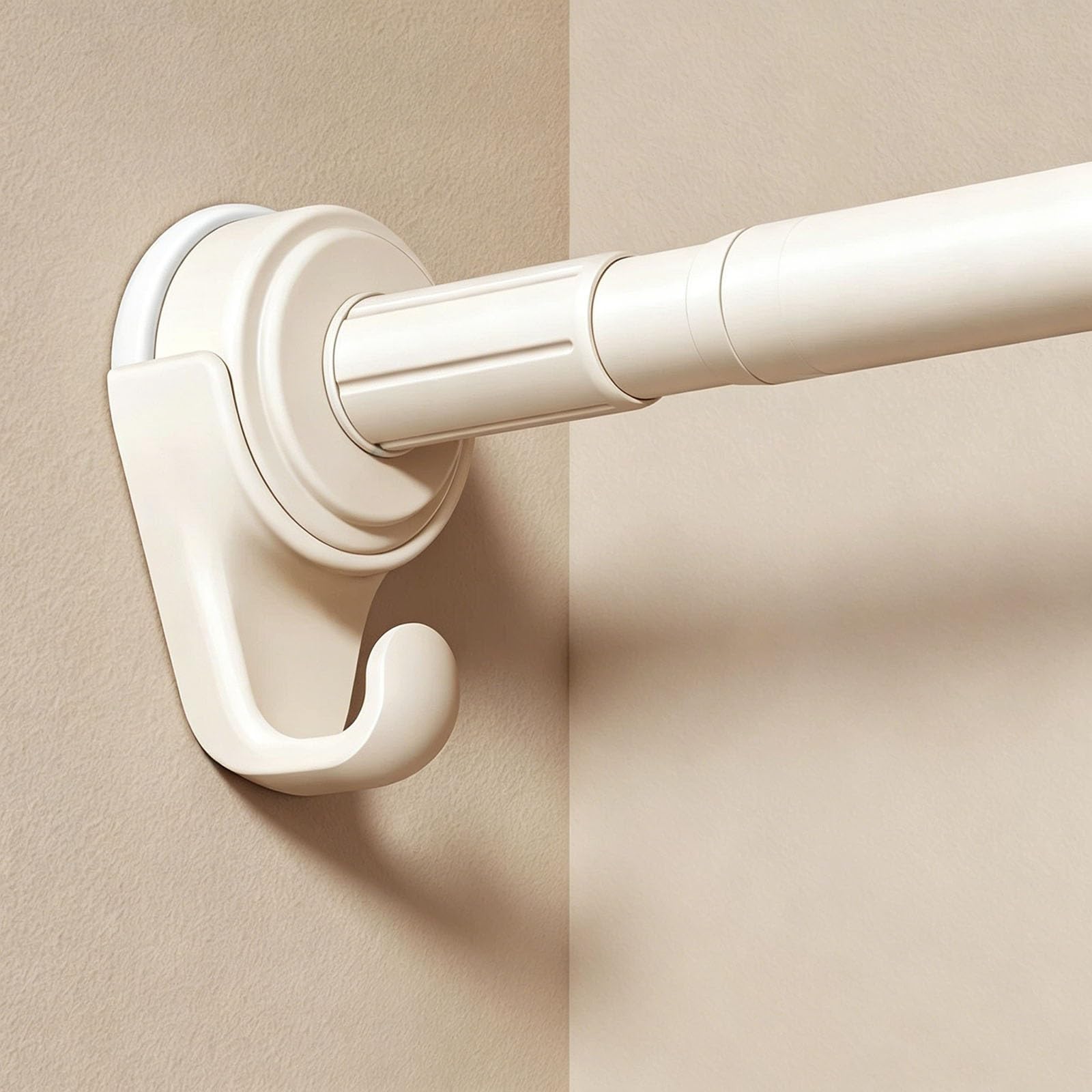 Metal Closet Rod, Clothing Rod for Closet, Sturdy, Durable, and Easy to Assemble and Disassemble, Suitable for Wardrobes, Bathrooms, and Bay Windows(White,75-120cm/29.5-47.2in)
