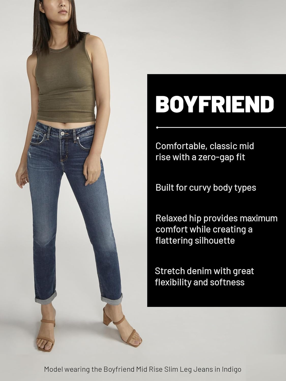 Silver Jeans-Womens Sam Relaxed Boyfriend Fit Jean