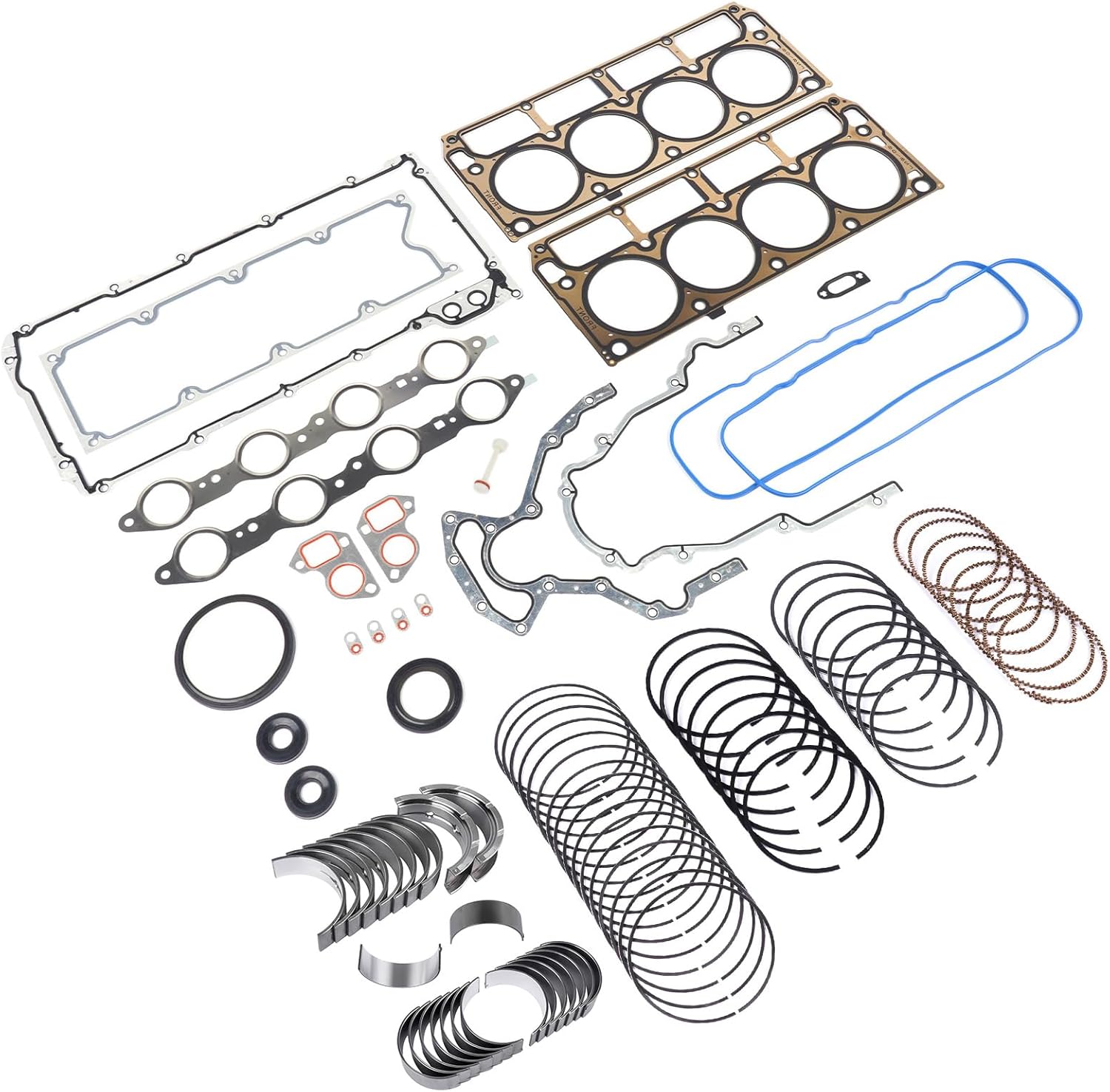 GELUOXI Engine Rebuild Re-Ring Kit Replacement for Chevy GMC Gen III LS1 LS6 LQ4 LQ9 4.8L 5.3L 5.7L 6.0L 12558178 12551933 12611384 12558177