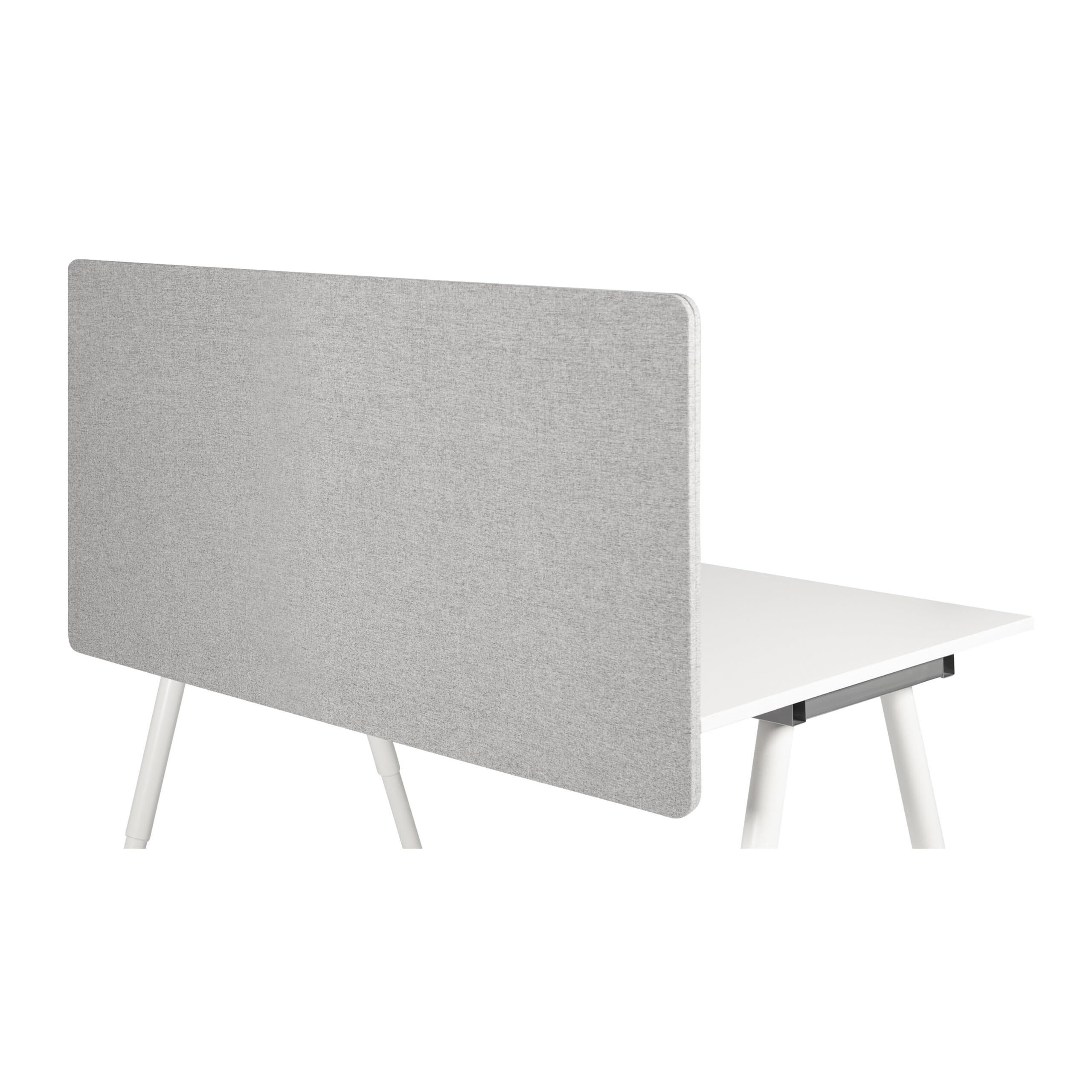 hjh OFFICE Separador acústico de Escritorio Partición de Mesa FLEXMIUT D Tejido 62 x 120 cm Tabique Gris Claro