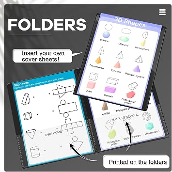 Henoyso 24 Pcs Folders with Pocket School to Home Folder Heavy Duty 2 Pocket Homework Folders with Clear Front Pockets for School Students Parent Teacher Communication (Black)