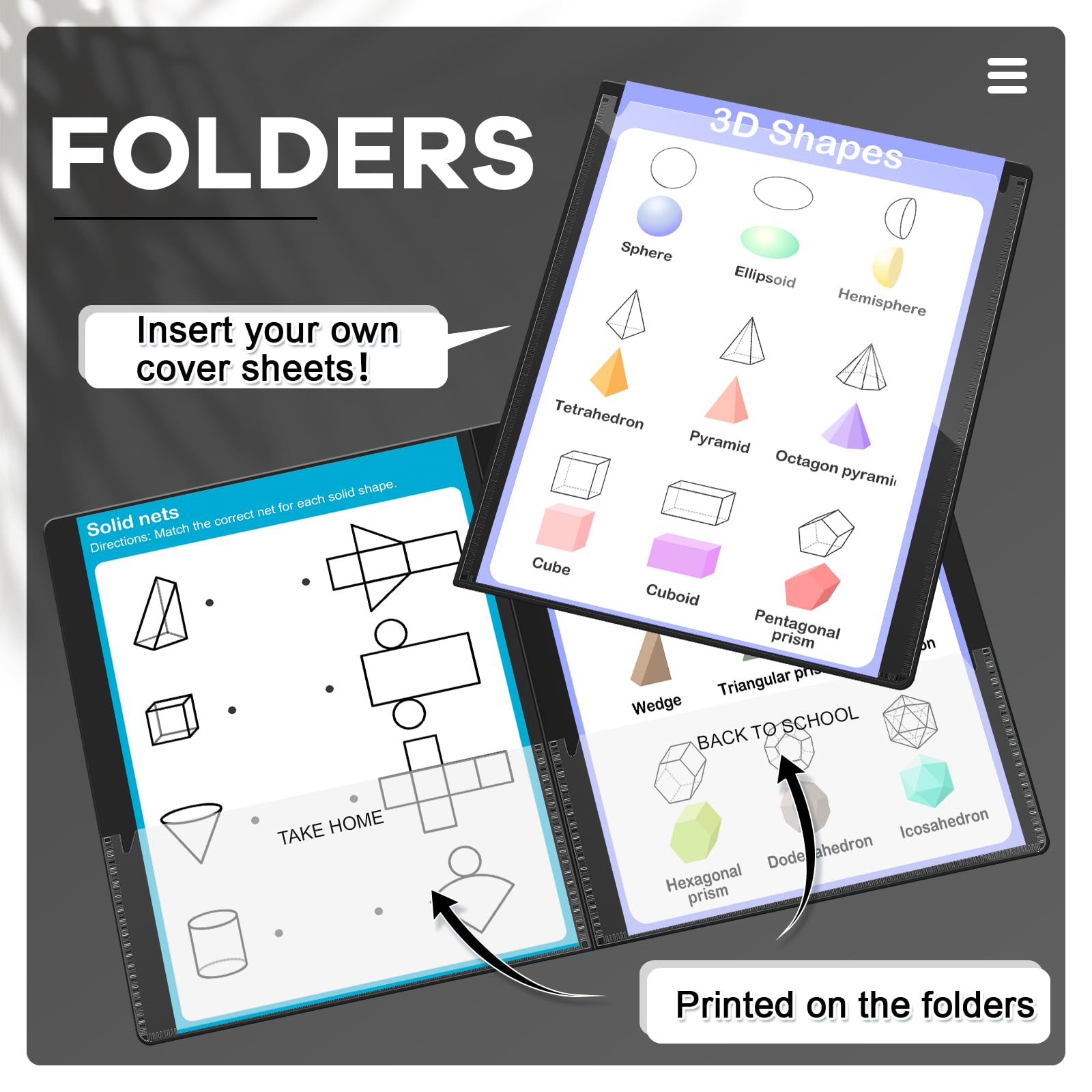 Snapklik.com : Henoyso 24 Pcs Folders Take Home Heavy Duty 2 Pocket ...