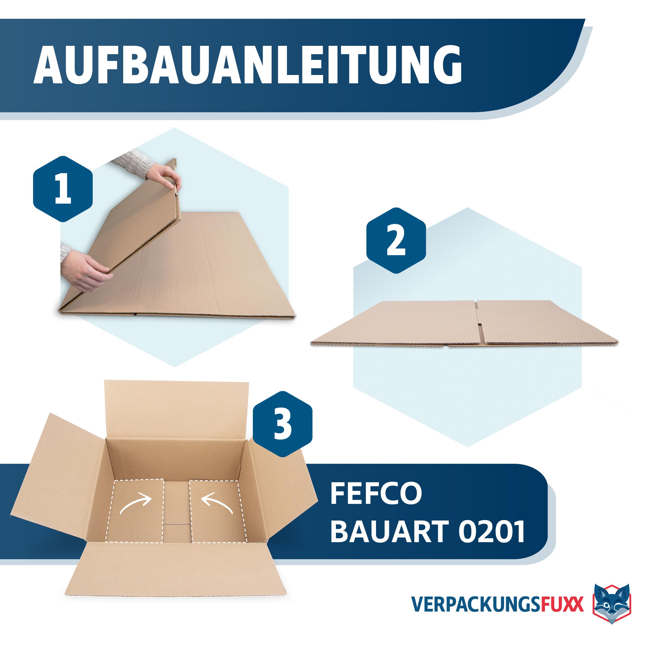 Faltkarton 10 Stück | 60 x 40 x 40 cm | braune Kartons zum Verschicken | stabile Versandkartons aus Wellpappe | Paket DHL