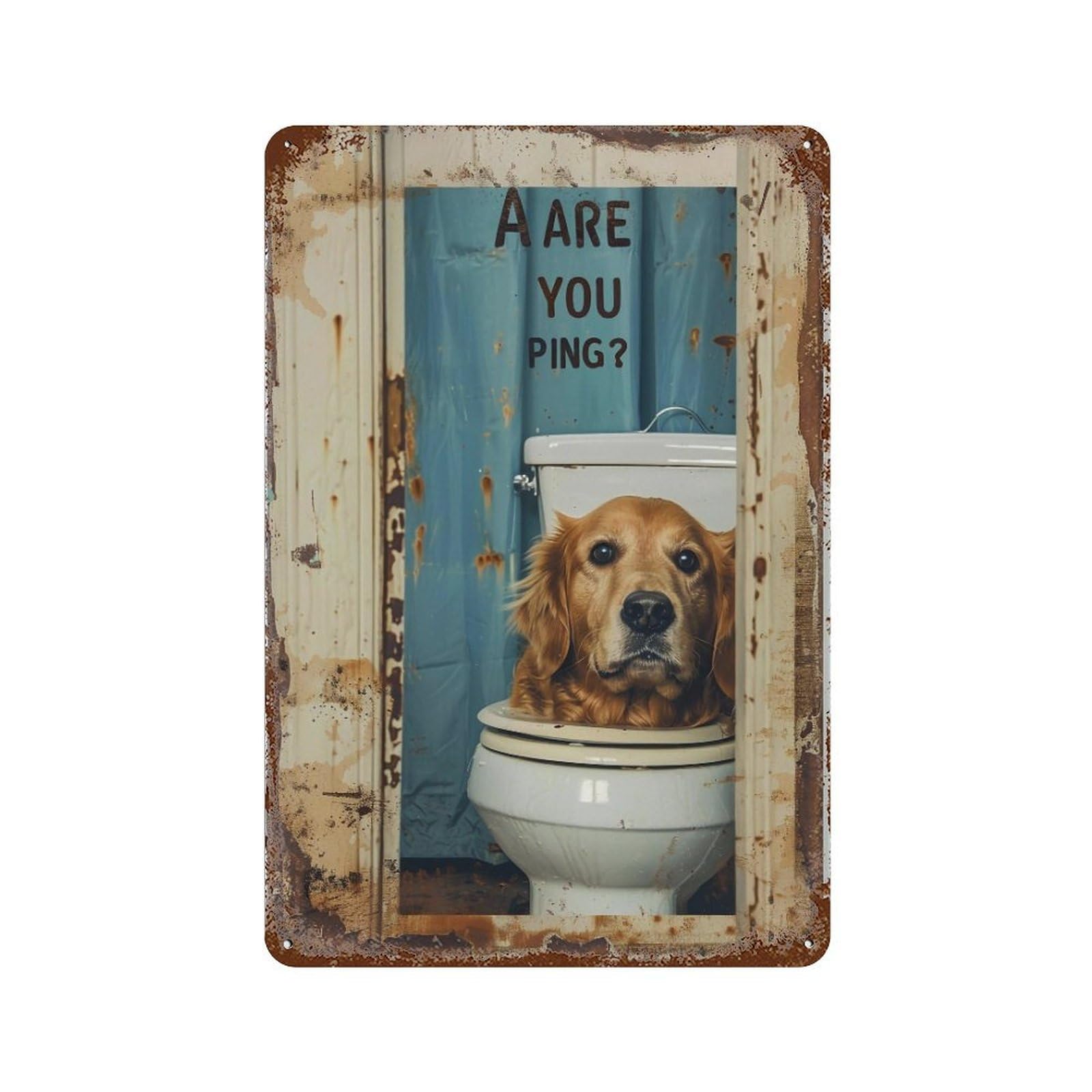 FHUYEURHRY Golden Retriever Are You Pooping 01 Wall Decor Retro Iron Vintage Art Metal Tin Sign Poster Modern Home Cofffee Club Art Bar Shop Decorations Style-3 30x20cm