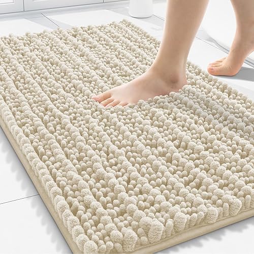 Miniatura 181 de Smiry Alfombras de Baño 24 x 16 pulgadas, Tapetes de Baño de Chenilla Extra Suaves y Absorbentes, Respaldo de Goma Antideslizante, Lavable a Azul
