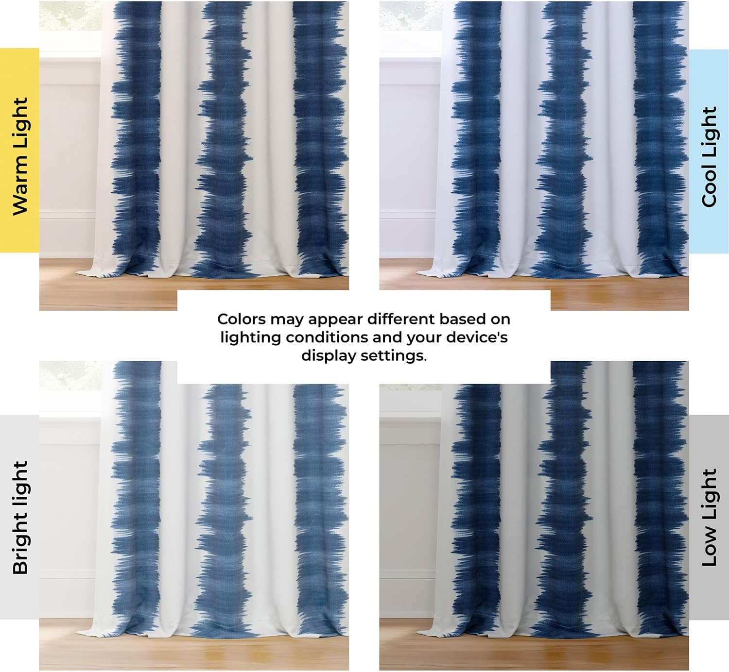 HPD Half Price Drapes Room Darkening Curtains for Bedroom, Living Room 50 X 84, BOCH-KC101A-84 (1 Panel) Flambe Blue