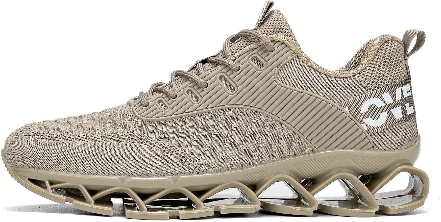 Vooncosir Men's Fashion Sneakers Breathable Mesh Running Shoes Blade Non Slip Soft Sole Casual Athletic Walking Shoes - Image 2