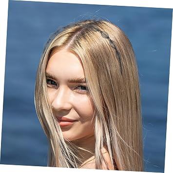 8pcs Unisex Metal Headbands Wavy Hair Bands Non Slip Elastic Headwear for Men Women Fashion Headbands for Sports Parties Everyday