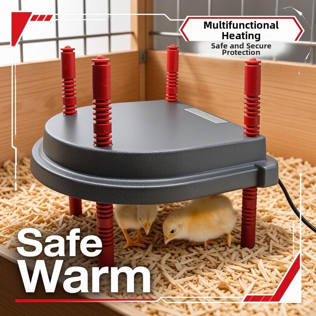 Küken-Wärmeplatte 13W Energiesparend für 15 Tiere(Warmer)