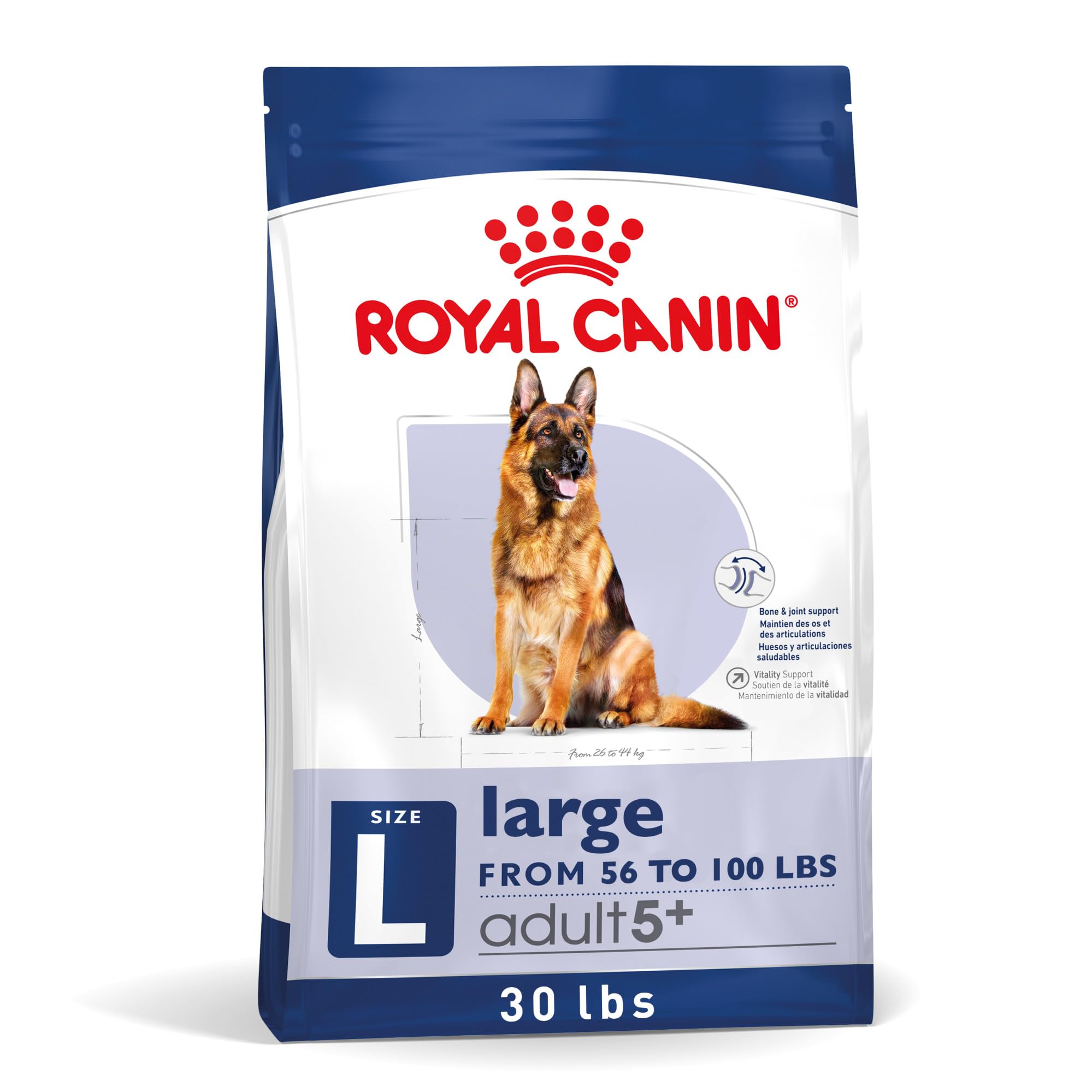 Royal Canin Size Health Nutrition Large 5+ Mature Dry Dog Food, 30 lb Bag
