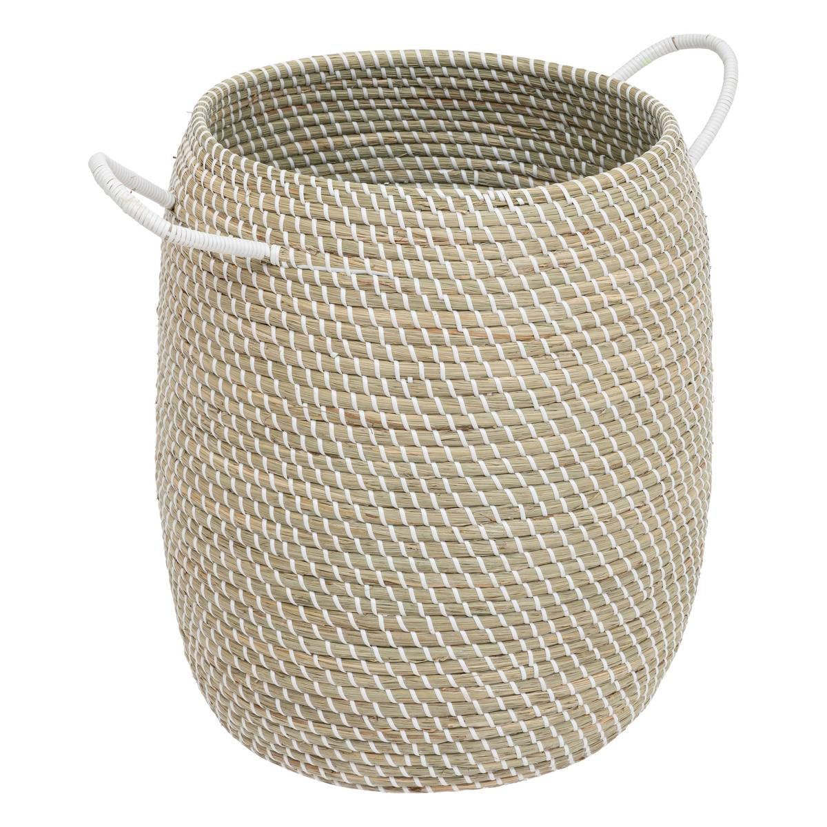 Set mit 2 Körben 'Soleya' aus Stroh, Ø 30 cm und Ø 39 cm
