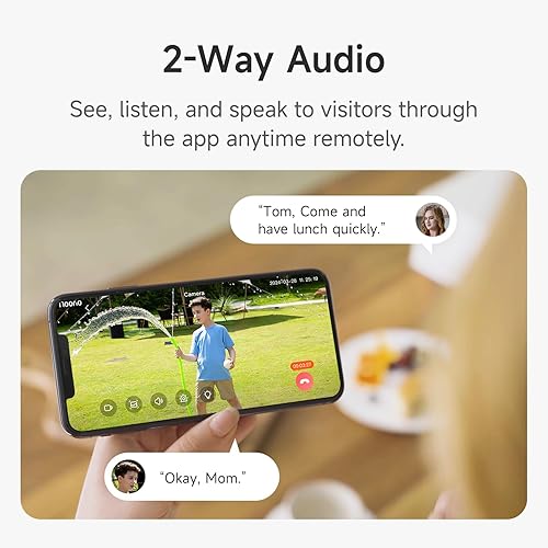 Miniatura 7 de Noorio Cámaras de seguridad inalámbricas para exteriores, sistema de cámara de seguridad para el hogar, cámaras WiFi interiores 1080P, activadas por