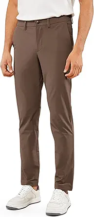 CRZ YOGA men's stretch golf pants - slim fit, waterproof outdoor work pants with pockets