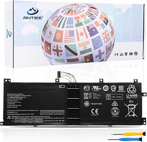 Miniatura 1 de ANTIEE BSNO4170A5-AT 5B10L68713 - Batería para portátil Lenovo Ideapad Miix 510-12ISK 80U1 510-12IKB 80XE 520-12IKB 20M3 20M4 81CG, Miix 5 pro