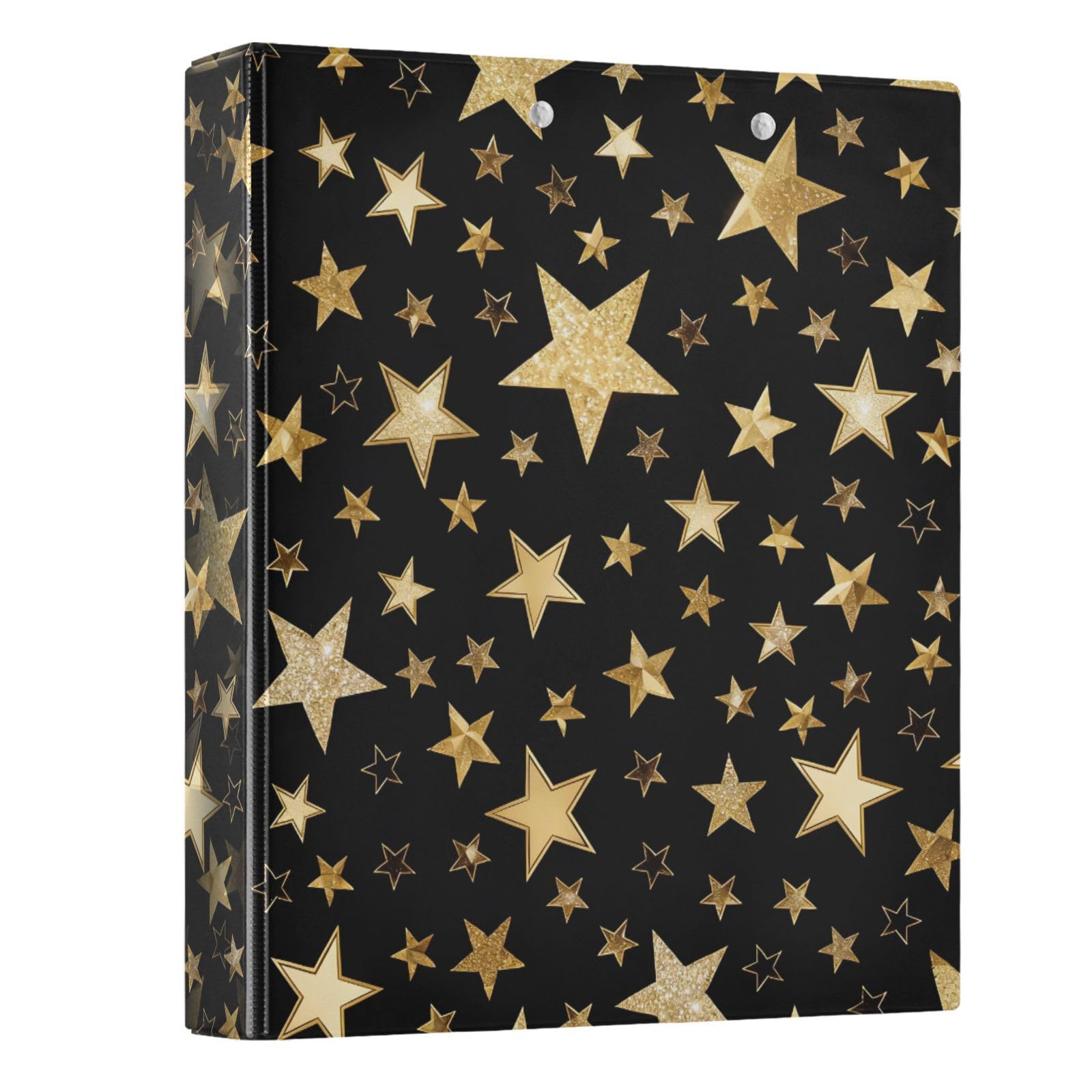 3 Ring Binder Gold Star Black 1.5 inch Binders Three Ring Binders