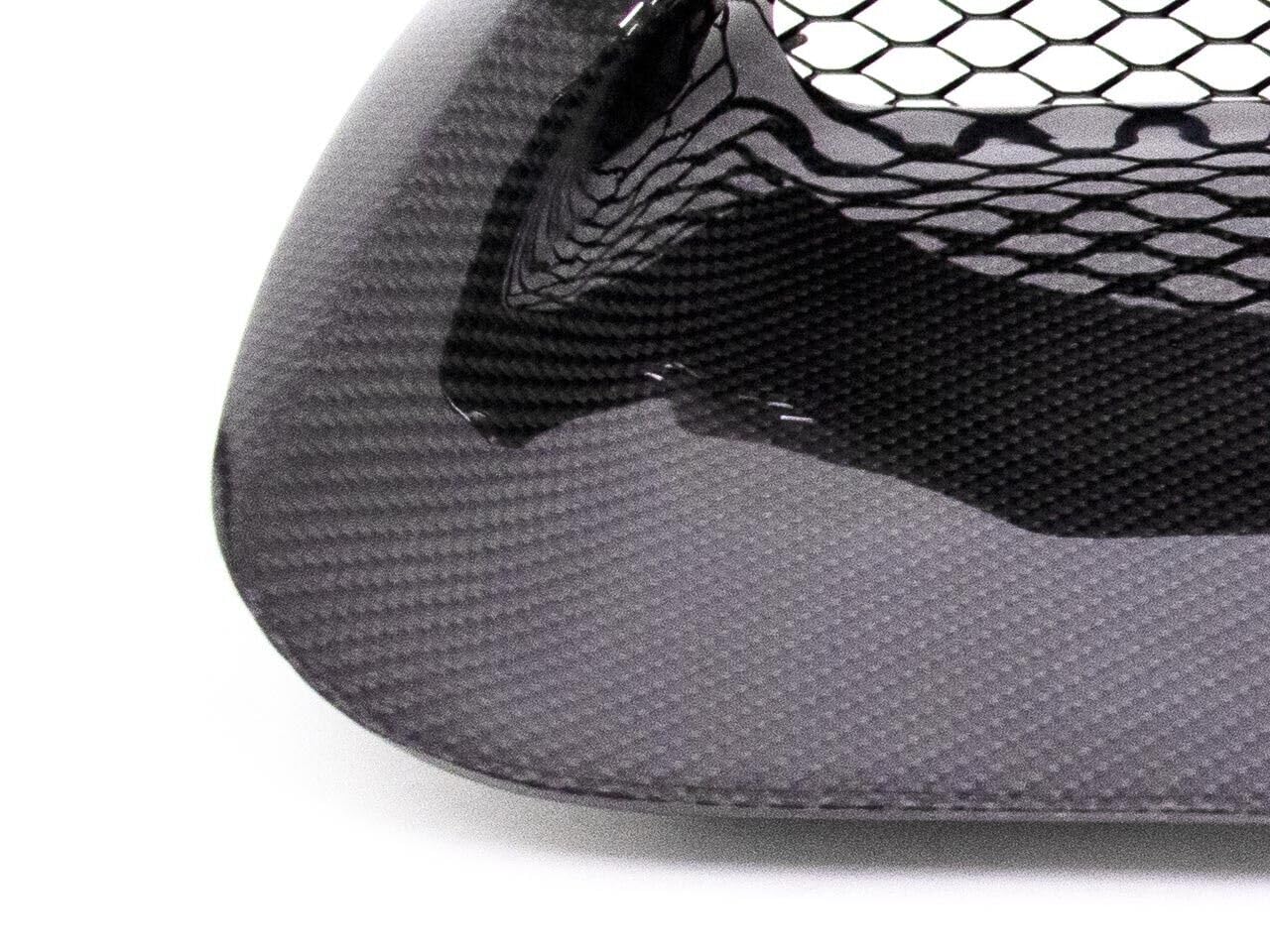 Exterior Accessories - Carbon Fiber Hood Bonnet Scoop Aero W/Fins Compatible With 2015-2021 SUBARU WRX STI VA - Replacement