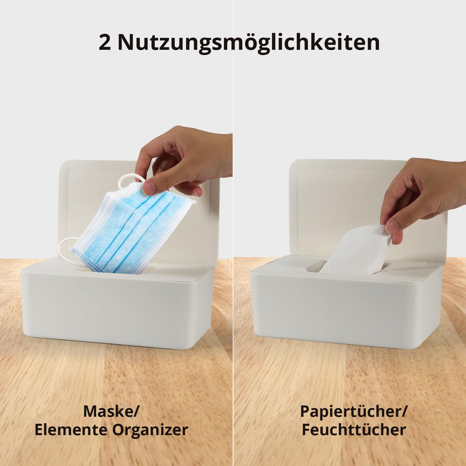 Porta Fazzoletti con Coperchio, Scatola porta salviette umidificate, Salviette Umidificate Dispenser per Bagno Ufficio Auto, scatole porta dispenser di fazzoletti - verde