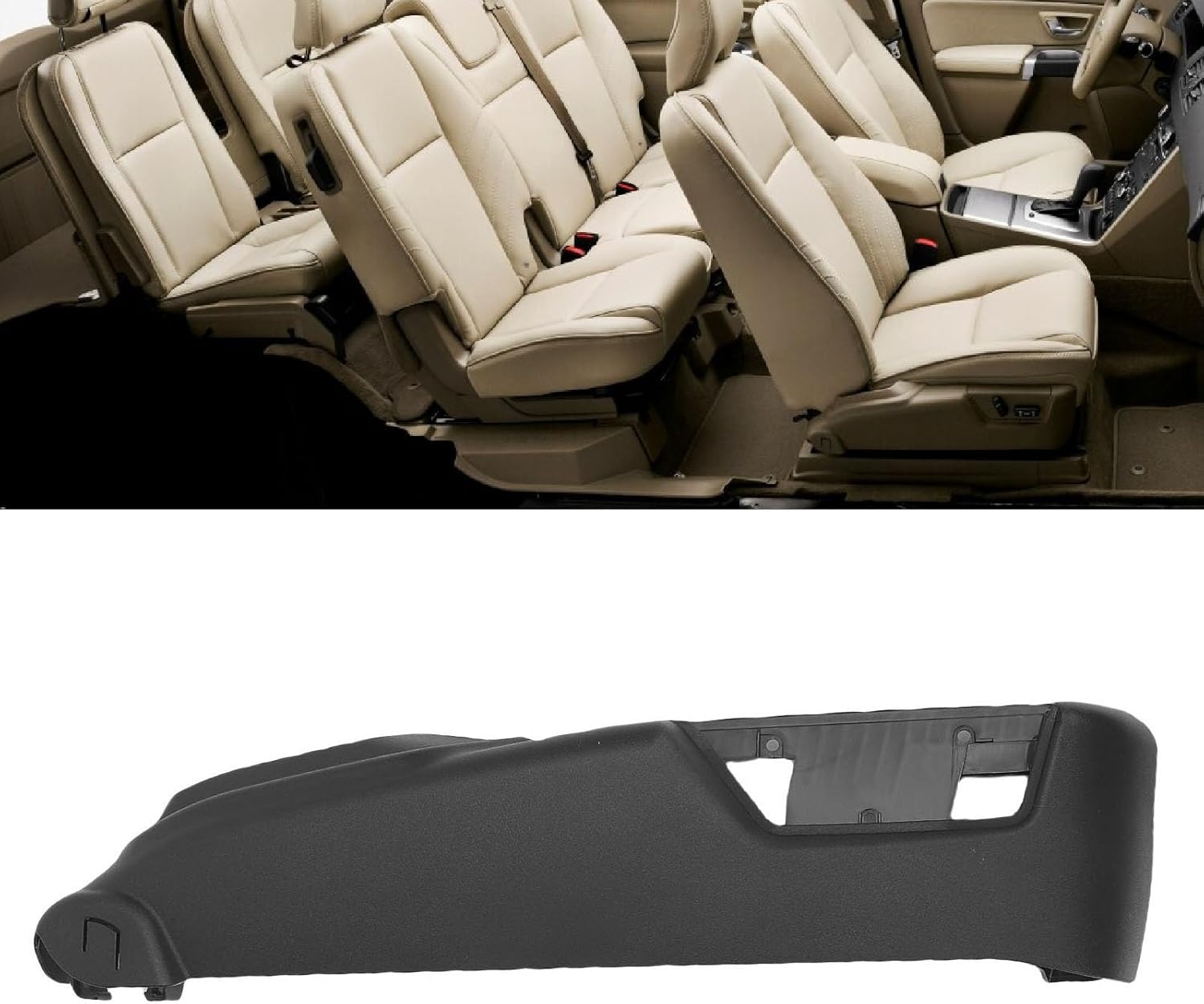 CHICIRIS Right Seat Side Panel Cover ABS Material Front Power Seat Switch Bezel Replacement for Volvo XC90 MK1 2002-2014 Black Auto Interior Trim Car Owners Drivers Mechanics Home Installation