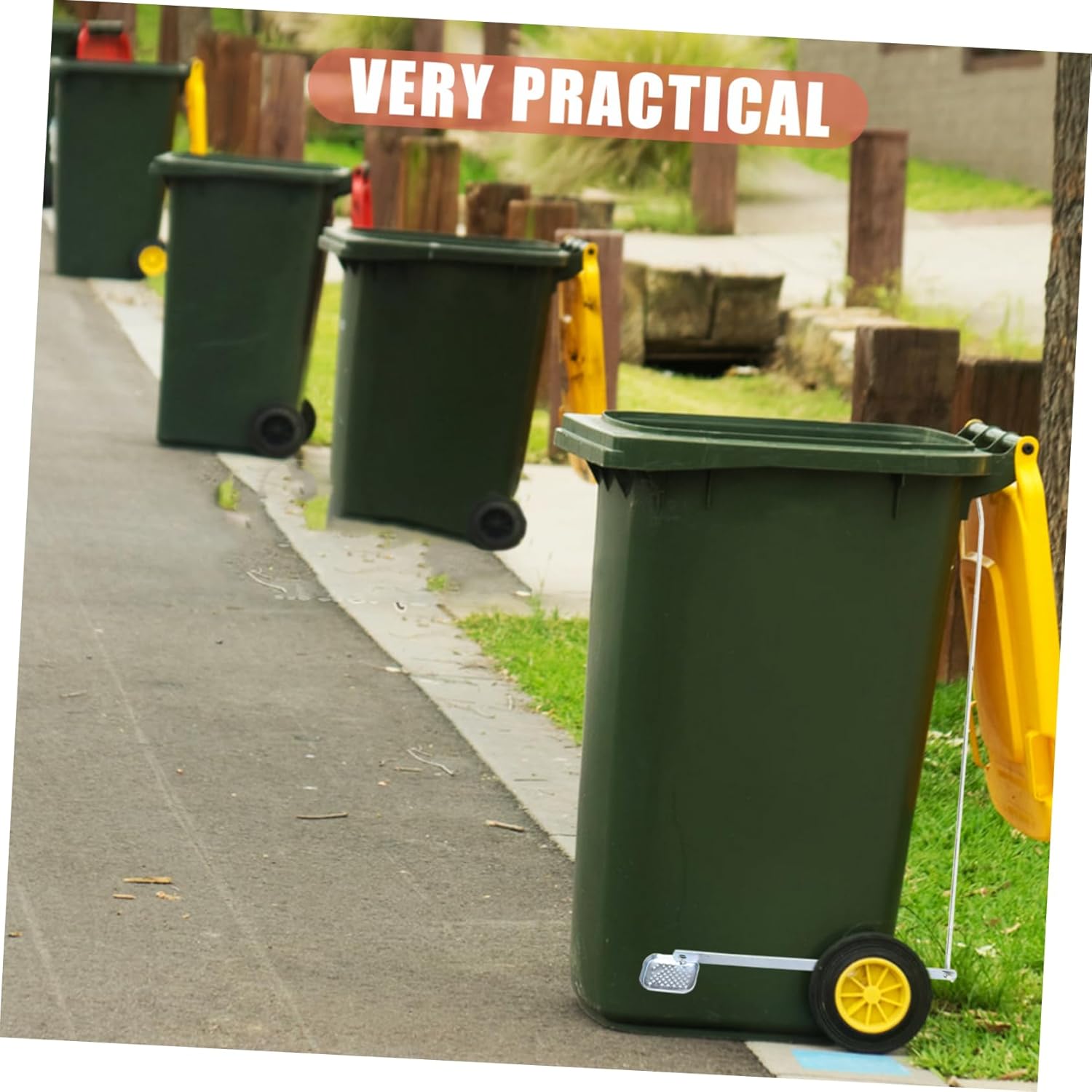 100L Metal Pedal Trash Can Replacement for Outdoor Garbage Bin Tall Foot Pedal Mechanism for Garden Waste Management and Large Trash Disposal