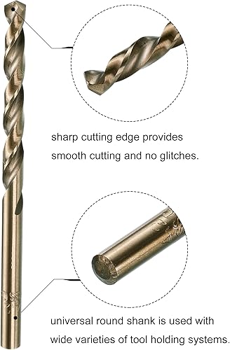 Miniatura 5 de uxcell Juego de brocas y troqueles M5 x 0.8 para fresado de rosca izquierda y troquel redondo, broca helicoidal de acero de alta velocidad de